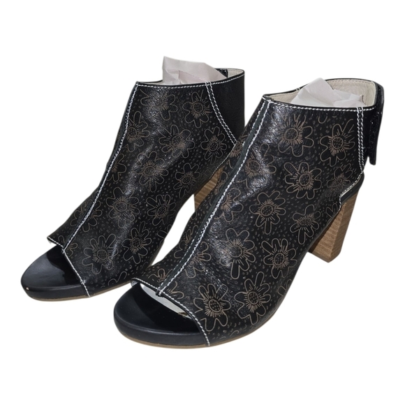 L'artiste Shoes - L'Artiste Spring Step Leather FAB Sandal Ankle Boot Booties EU39 Black/Brown 8.5